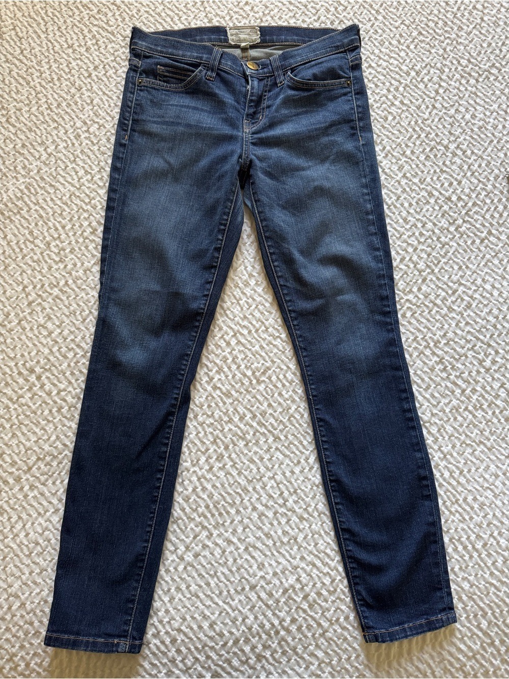 Current/Elliott Stiletto Skinny Jeans, Dark Blue Tavern Wash, 26
